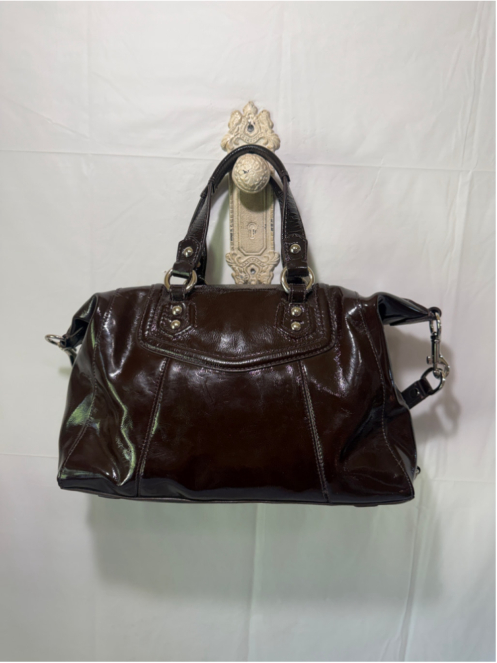 Coach Ashley Leather North South Satchel Handbag F20460